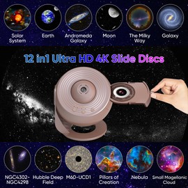 Xeefeel Galaxy Projector for Bedroom, 13 in 1 HD Star Projector Light Projector, 360° Rotating Planetarium Projector with Timer and Simple 3 Button Control for Kids, Ceiling, Gifts, Room Decor