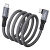 Cable for Thunderbolt 4 Cable 6.6ft, PHIXERO Right Angle Thunderbolt