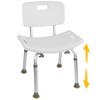 FSA/HSA Eligible, Vaunn Tool-Free Assembly Adjustable Shower Chair Spa Bathtub