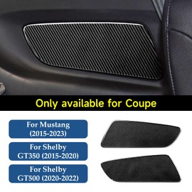 Car Carbon Fiber Decal Rear Door Panel Sticker Interior Trim Cover for Ford Mustang 2015 2016 2017 2018 2019 2020 2021 2022 2023 2024 Accessories