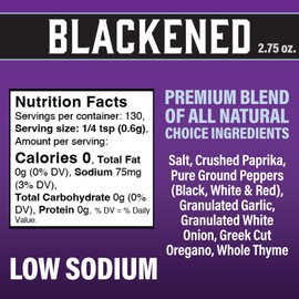 Cajun's Choice Variety Pack: Creole Seasoning 3.8 oz (2) + Blackened Seasoning 2.75 oz (2) Cajun's Choice Louisiana Foods - (New Look - Same Great Taste)