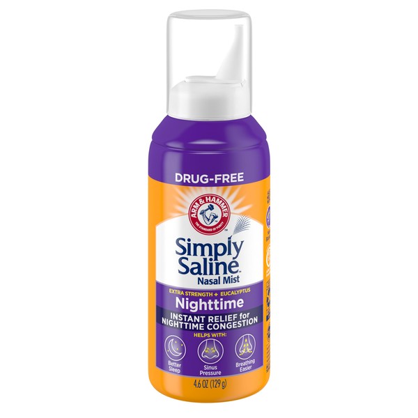 ARM & HAMMER Simply Saline Nighttime Nasal Mist 4.6oz- Instant