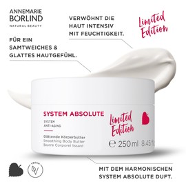 ANNEMARIE BÖRLIND System Absolute System Anti-Ageing Smoothing Body Butter (250 ml) - Velvety Soft, Smooth Skin Feeling, Intensively Moisturises, Preserves Skin Moisture, Vegan