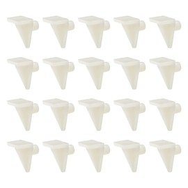 uxcell Plastic Shelf Support Pegs 20pcs 5mm Cabinet Shelf Clips Shelf Bracket Holder Peg for Kitchen Furniture Book Shelves Supplies