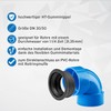 kör4u Siphon Sink Washbasin Seal, 50 x 32 mm, Black,