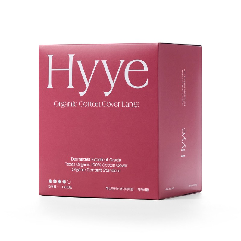 Hyye Cotton Cover Sanitary Pads #Large 12P - Hyye Cotton