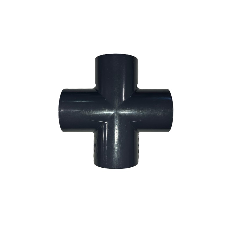 ERA 3/4” PVC Cross Fitting Schedule 80 – Gray Socket