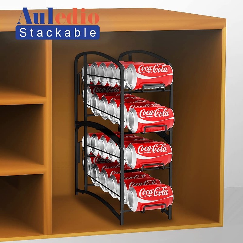 Auledio Stackable Beverage Can Dispenser Rack, Storage Organizer Holder for