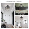 WUZUPS Crystal Drum Chandelier Flushmount Ceiling Light Modern Lighting Fixture