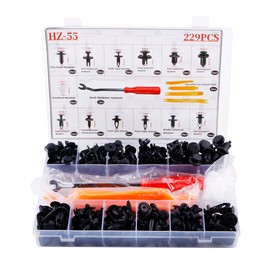 JOIUYOLJ 229PCS Automotive Bumper Replacement Kit Assortment - 13 Sizes of Nylon Bumper Fender Rivets - Removal Fasteners Remover - Universal to Most Cars