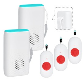 Wireless Caregiver Pager Nurse Alert System SOS Call Button Vibration Pager Nurse Calling Alert System with 58 Melodies 4 Adjust Volume Levels for Patients Seniors Elderly Monitoring at Home