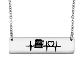 WSNANG Gambler Gifts Lucky 777 Jackpot Casino Slot Machine Pendant Necklace Gambling Jewelry Casino Lover Gift (777 Casino NL)