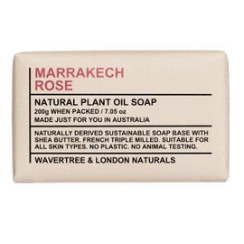 Wavertree & London Wavertree & London Marrakech Rose Scented 100% Natural Soap Bar, 7oz Moisturizing French Triple Milled Soap Bar for Women & Men enriched with shea butter - Pure Bath & Body soap bar
