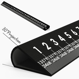 Slope Sight 12 Inch 30° Black Precision Metal Ruler, High-Grade Laser-Engraved Aluminum Ruler for School, Office, Architects, Draftsman, and Engineers (Onyx Black, 12 Inch)