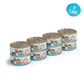 Weruva B.F.F. PLAY - Best Feline Friend Paté Lovers, Aw Yeah!, Salmon & Tuna Tuck Me in with Salmon & Tuna, 5.5oz Can (Pack of 8)