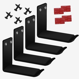 MeetRade Headphone Hook Headset Holder Hanger 4 PACK Stand With Double Side Tape and Screws Wall Mounted Desk Under Desk For Gaming Earphone