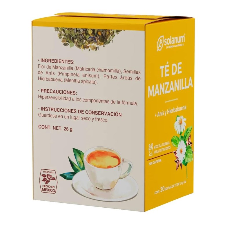 Solanum Caja con Bolsas de Té de Manzanilla + Lavanda