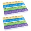 EZY DOSE Weekly 4 Time a Day Medtime Pill Planner,