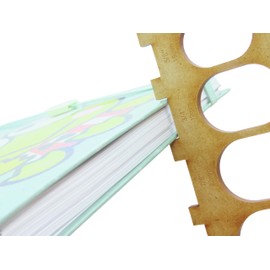 Selector de Arillos Compatible con Paso 2:1 Con Esquinero Diamante Para Colocar Elástico Creación de Libretas y Agendas (Lila)