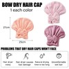 DKDDSSS 3 Pack Microfiber Hair Drying Towels, Hair Drying Cap,