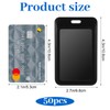 Hard Plastic ID Badge Holder Vertical Slide Open Card Case