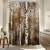 TheBlackSpot Birch Tree Shower Curtain Rustic Bath Curtains Decor Sets