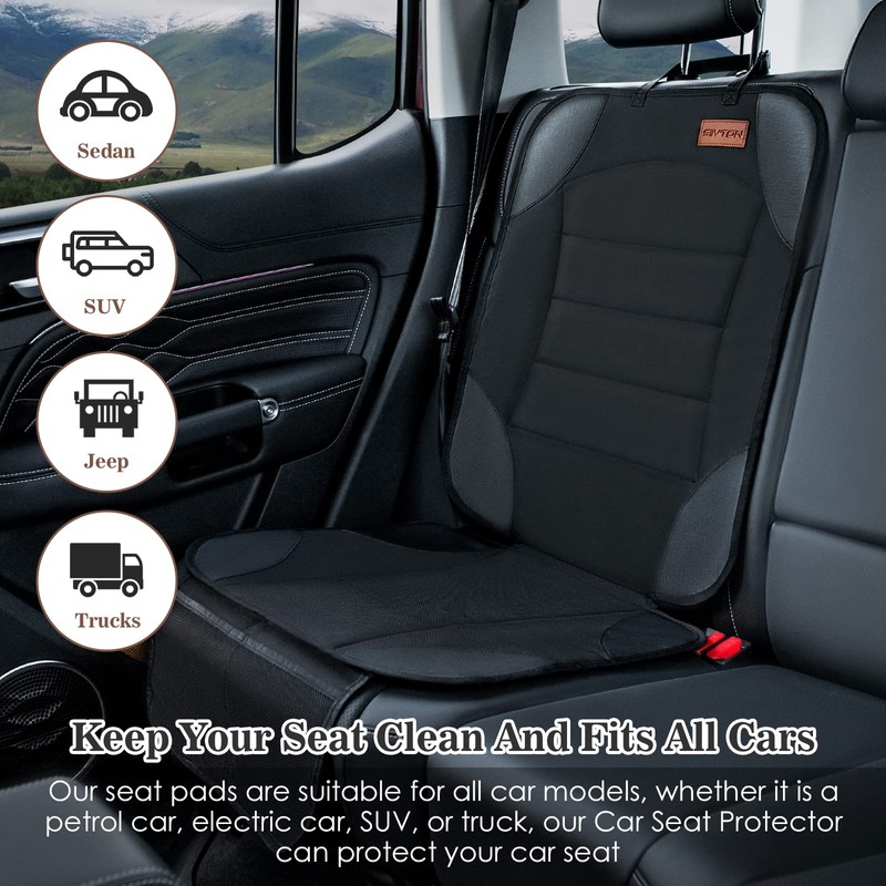 Siivton Car Seat Protector for Child Seat Cushion for Leather