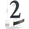 Modern Extra Large House Number, Solid Steel in Black, Fine