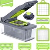 14-in-1 Vegetable Chopper w/Container, Multifunctional Veggie Cutter w/Dicer, Slicer, Shredder