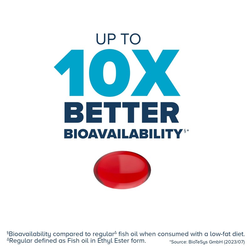 Qunol Advanced Omega 3 Krill and Fish Oil Complex, 10x