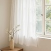 2 Pcs Curtains Semi Sheer - White Net Curtains Voile