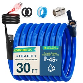 30FT Heated Water Hose for RV,-45 ℉ Antifreeze 4.0 Upgraded Heated Drinking Garden Water Hose，Rv Accessories