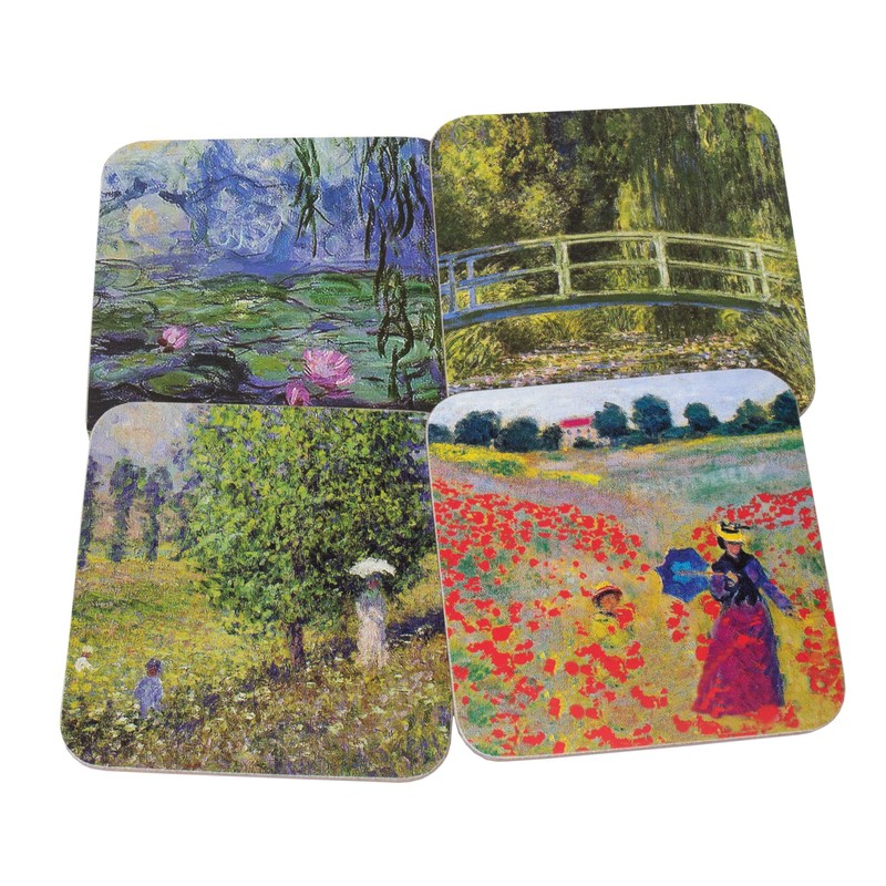 [Set of 4] Claude Monet Artwork Placemats & Coasters