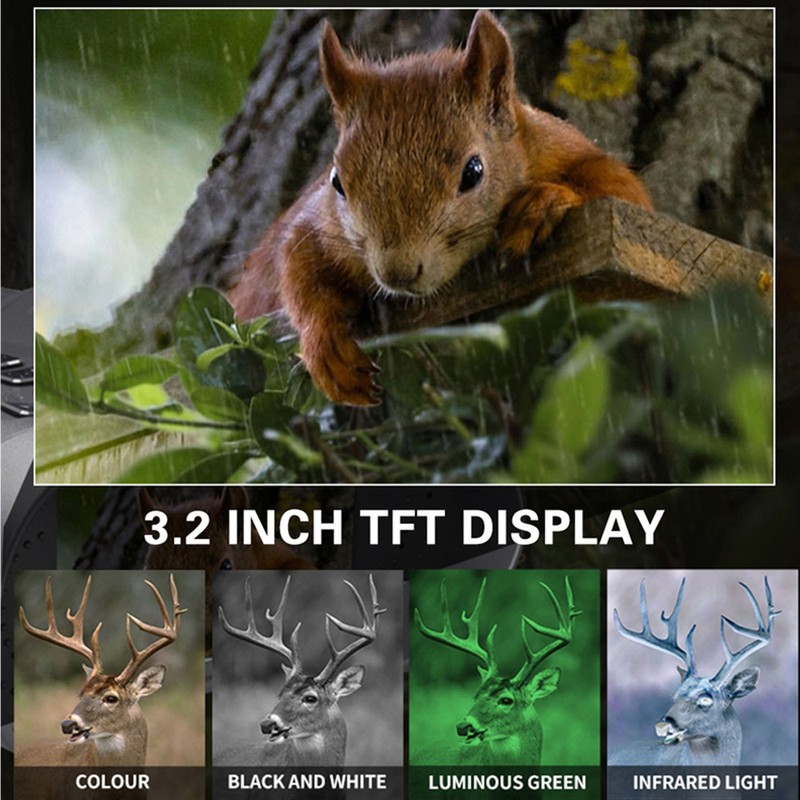 8X Night Vision Binoculars 3.2inch TFT Screen 984.3ft Range IP54