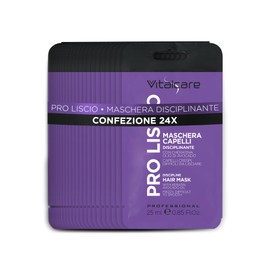 Vitalcare | PRO Smooth - Disciplining Hair Mask for Frizzy, Unruly and Hard to Straighten Hair with Keratin and Avocado Oil, 4 x 25ml Bags