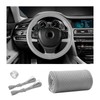 Ziciner Genuine Leather Steering Wheel Cover, Stitch on Wrap, Breathable