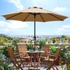 Blissun 9' Outdoor Patio Umbrella, Outdoor Table Umbrella, Yard Umbrella,