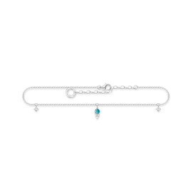 Thomas Sabo, Women’s Sterling silver Cubic Zirconia Anklet, Silver, one size - AK0026-405-17-L27V