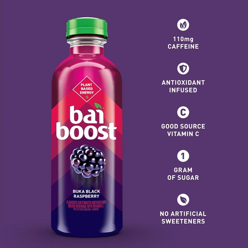 Bai Boost Buka Black Raspberry, Antioxidant Infused Beverage, 18 Fl