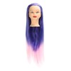 Mannequin Head Blue Pink Gradient Color High Temperature Synthetic Hair