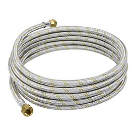 Foset FGA-40X, Manguera flexible de 400cm para gas, trenzado de acero inoxidable