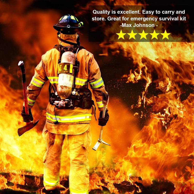 JJ CARE Fire Blanket for Home 40"x40" + 8 Hooks
