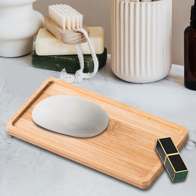 Fenteer Bathroom Tray Toilet Tank Tray Pedestal Stand Soap Holder