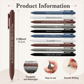 Dunzoom 12 Sets You Rock Motivational Employee Appreciation Gifts Funny Inspirational Ballpoint Pens 3D Resin Rock Figurines Thank You Cards Inspirational Funny Pens for Coworker Staff Team Volunteer