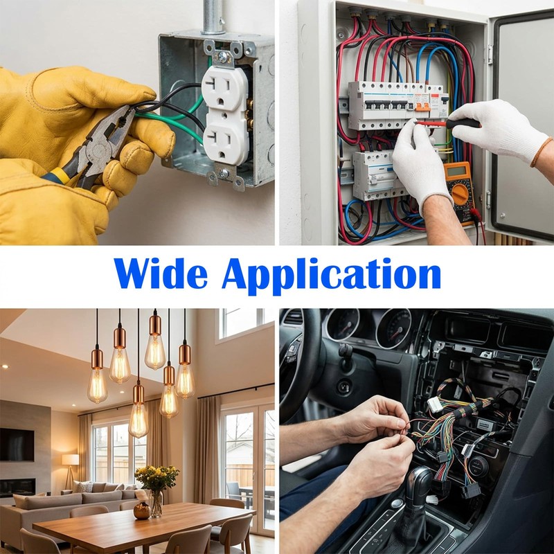 16 Pcs T Tap Wire Connectors for AWG 28-12 Wiring