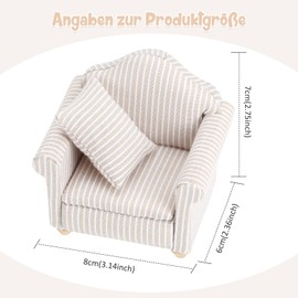 Miniature Armchair 1/12 Miniature Furniture Dollhouse Accessories Dollhouse Furniture Dollhouse Accessories Wooden Miniature Accessories