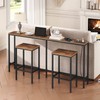 MAHANCRIS 63'' Skinny Console Table with Charging Station, Narrow Long