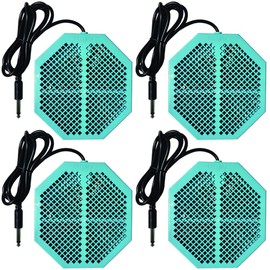 Cell Spa 4 Pack CS-900 Twice Powerful 6.5" x 5.5" Ion Detox Foot Bath Arrays Flat Dual Coil Stainless Steel Aqua Ionic Cleanse Array Compatible With Most 1/4" Plug Type Detox Machines