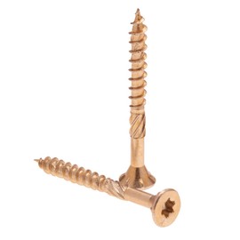 3.5mm Wood Screws Self-Tapping Torx Yellow Carbon Steel with Zinc Plated Multi Purpose Timber Use Flat Head (Box of 400 pcs) Size: 3.5mm x 50mm