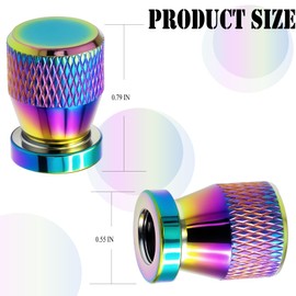 MEAJOO 4PCS Car Tire Valve Stem Caps, Anodized Premium Alloy Air Caps Cover Accessories, Corrosion Resistant Leak-Proof, Universal for Cars, SUVs, Bikes, Trucks and Motorcycles (Colorful)